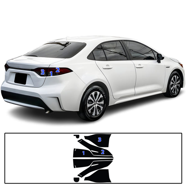 Full Headlight Taillight Precut Smoked PPF Tint Kit Film Overlay Fits Toyota Corolla 2020-2025