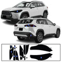 Full Headlight Taillight Precut Smoked PPF Tint Kit Film Overlay Fits Toyota Corolla Cross 2022-2025