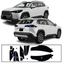 Full Headlight Taillight Precut Smoked PPF Tint Kit Film Overlay Fits Toyota Corolla Cross 2022-2025