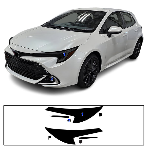 Full Headlight Taillight Precut Smoked PPF Tint Kit Film Overlay Fits Toyota Corolla 2020-2025