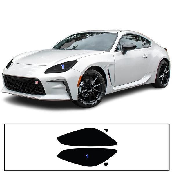 Full Headlight Taillight Precut Smoked PPF Tint Kit Film Overlay Fits Toyota GR86 86 2022-2025