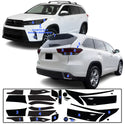 Full Headlight Taillight Precut Smoked PPF Tint Kit Film Overlay Fits Toyota Highlander 2016-2019