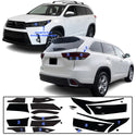 Full Headlight Taillight Precut Smoked PPF Tint Kit Film Overlay Fits Toyota Highlander 2016-2019