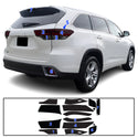 Full Headlight Taillight Precut Smoked PPF Tint Kit Film Overlay Fits Toyota Highlander 2016-2019
