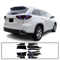Full Headlight Taillight Precut Smoked PPF Tint Kit Film Overlay Fits Toyota Highlander 2016-2019