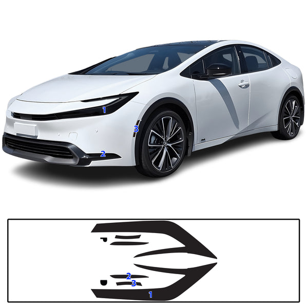 Full Headlight Taillight Precut Smoked PPF Tint Kit Film Overlay Fits Toyota Prius 2023-2025