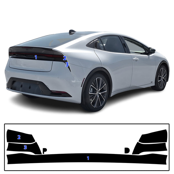 Full Headlight Taillight Precut Smoked PPF Tint Kit Film Overlay Fits Toyota Prius 2023-2025