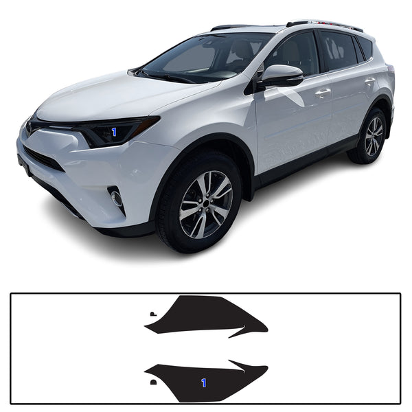 Full Headlight Taillight Precut Smoked PPF Tint Kit Film Overlay Fits Toyota Rav4 2016-2018