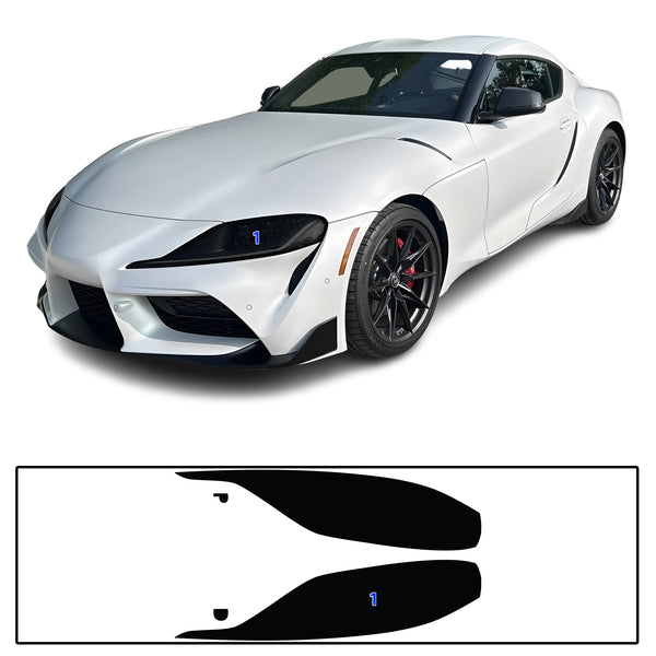 Full Headlight Taillight Precut Smoked PPF Tint Kit Film Overlay Fits Toyota Supra 2020-2025