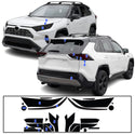 Tinted Taillight Third Brake Reflector Headlight Reverse Light Overlay Tint Film Fits Toyota Rav4 2019-2025