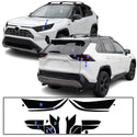 Tinted Taillight Third Brake Reflector Headlight Reverse Light Overlay Tint Film Fits Toyota Rav4 2019-2025