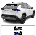 Tinted Taillight Third Brake Reflector Headlight Reverse Light Overlay Tint Film Fits Toyota Rav4 2019-2025