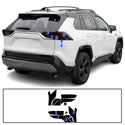 Tinted Taillight Third Brake Reflector Headlight Reverse Light Overlay Tint Film Fits Toyota Rav4 2019-2025