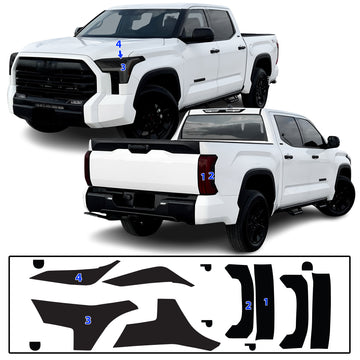 Toyota Tundra 2022–2026 Dark Smoke Headlight & Taillight Tint Kit – Pr