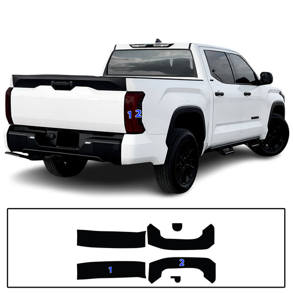 Full Headlight Taillight Precut Smoked PPF Tint Kit Film Overlay Fits Toyota Tundra 2022-2025