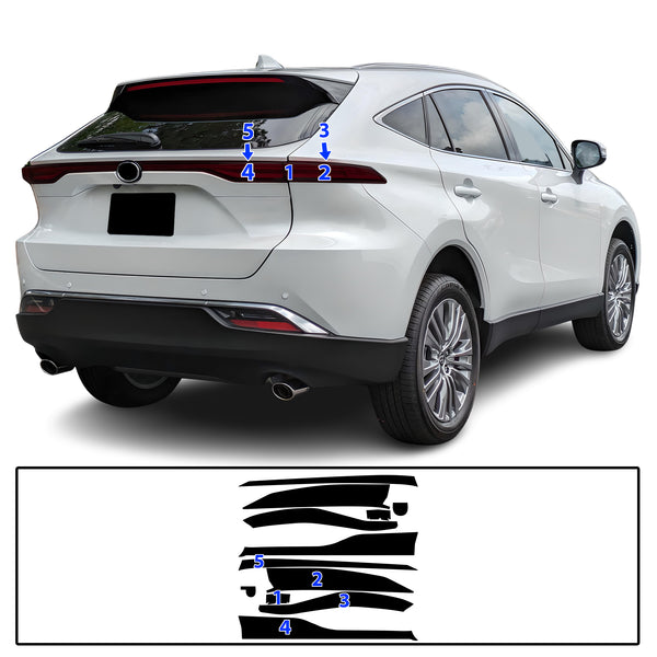 Full Headlight Taillight Precut Smoked PPF Tint Kit Overlay Film Fits Toyota Venza 2021-2024