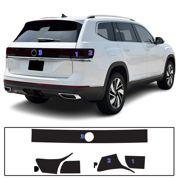 Full Headlight Taillight Precut Smoked PPF Tint Kit Film Overlay Fits Volkswagen Atlas 2024-2026