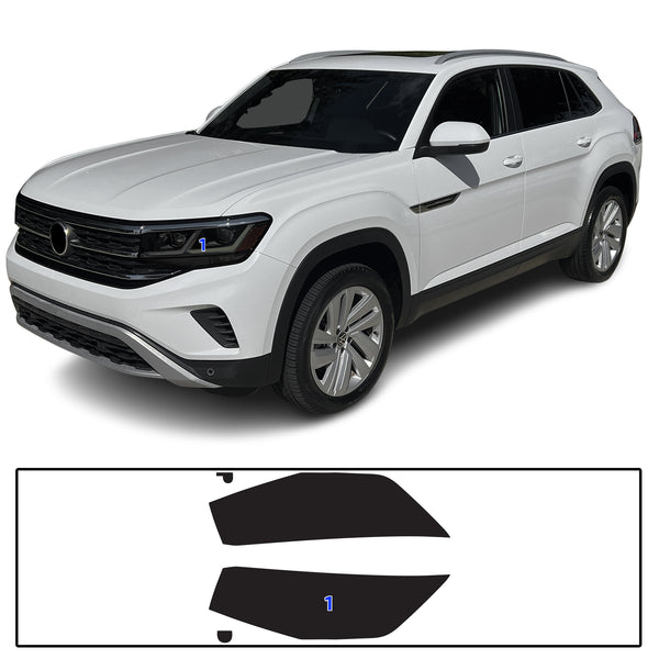 Full Headlight Taillight Precut Smoked PPF Tint Kit Overlay Film Fits Volkswagen Atlas Cross Sport 2020-2023