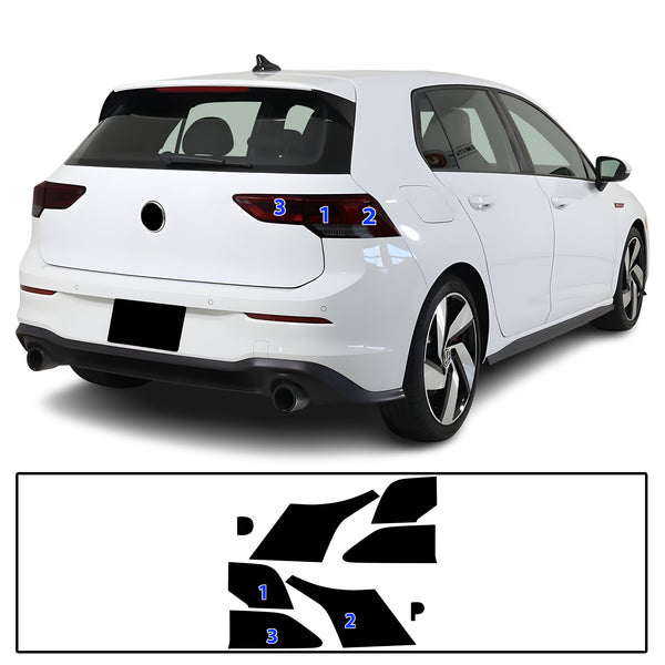 Full Headlight Taillight Precut Smoked PPF Tint Kit Overlay Film Fits Volkswagen Golf 2022-2025