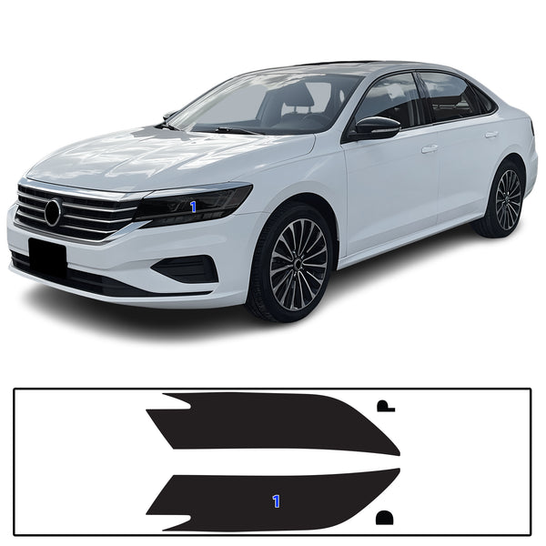 Full Headlight Taillight Precut Smoked PPF Tint Kit Film Overlay Fits Volkswagen Passat 2020-2022
