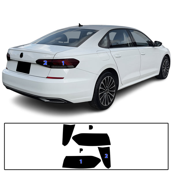 Full Headlight Taillight Precut Smoked PPF Tint Kit Film Overlay Fits Volkswagen Passat 2020-2022