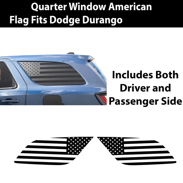 Precut Window American Flag Vinyl Decal Stickers Fits Dodge Durango 2014 - 2025 - Bogar Tech Designs