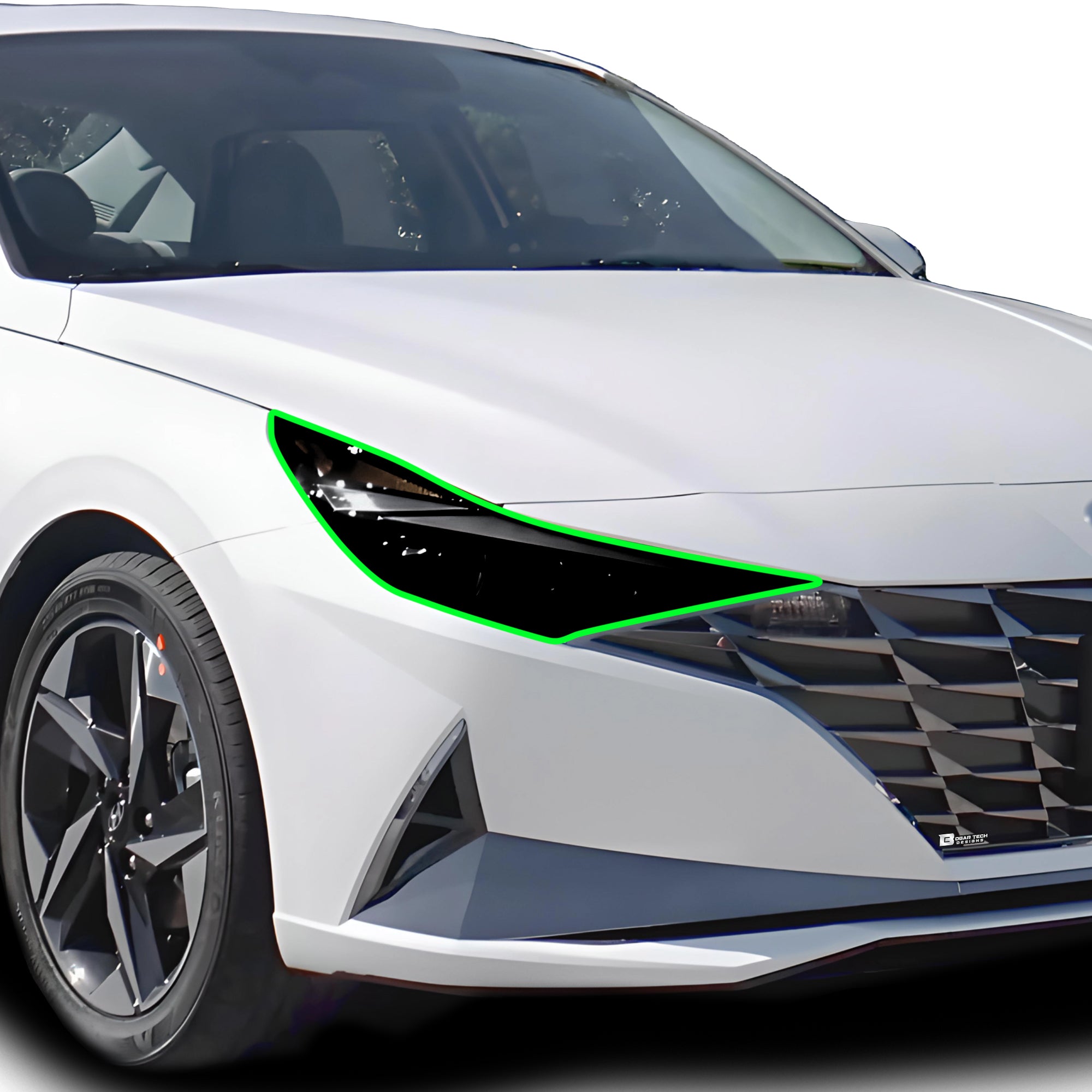Full Headlight Taillight Precut Smoked PPF Tint Kit Film Overlay Fits Hyundai Elantra 2021 - 2025 - Bogar Tech Designs