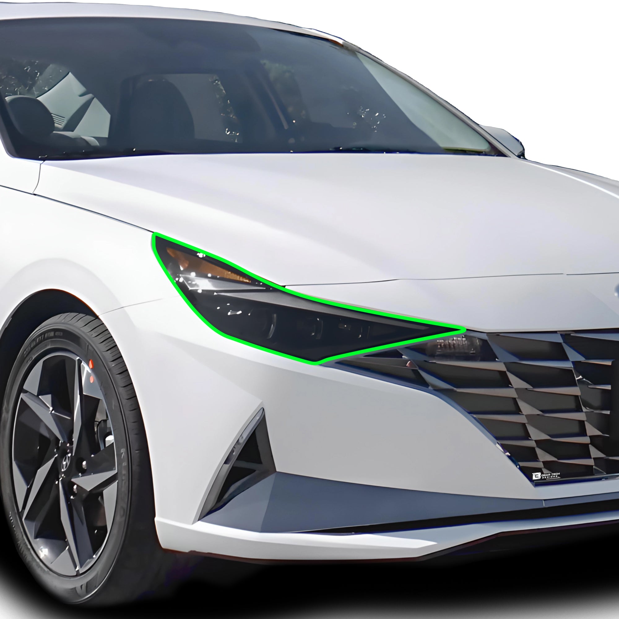 Full Headlight Taillight Precut Smoked PPF Tint Kit Film Overlay Fits Hyundai Elantra 2021 - 2025 - Bogar Tech Designs