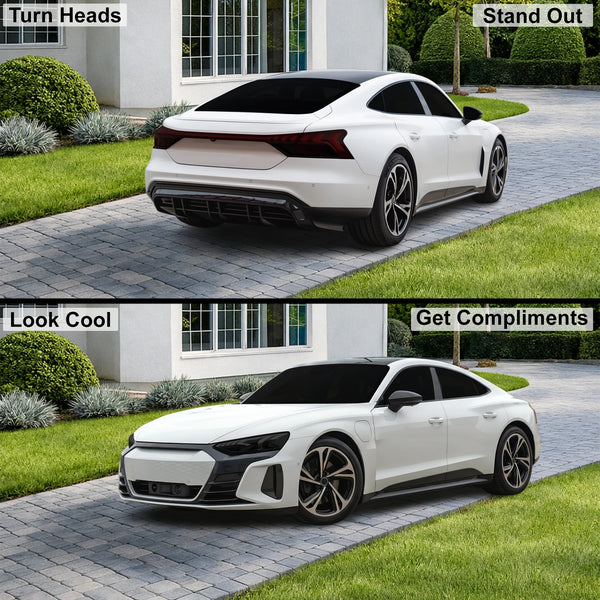 Fits Audi e-tron GT 2022-2026 Full Headlight Taillight Precut Smoked PPF Tint Kit Film Overlay  - Bogar Tech Designs