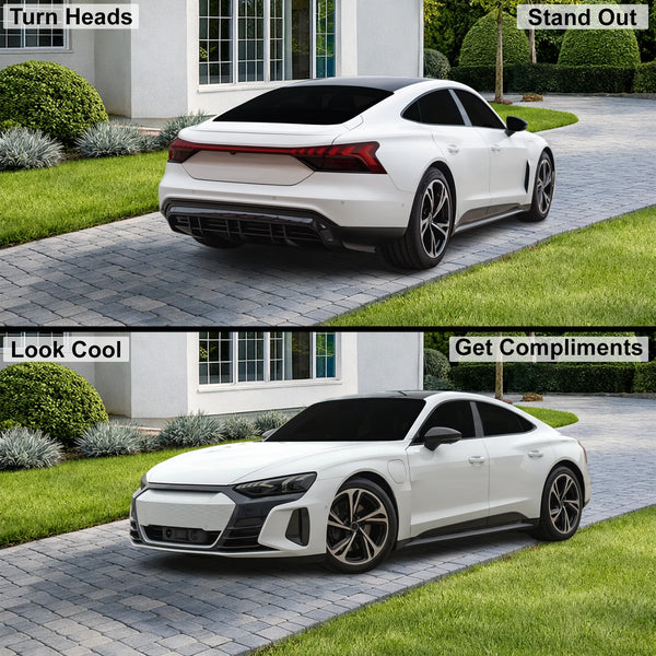 Fits Audi e-tron GT 2022-2026 Full Headlight Taillight Precut Smoked PPF Tint Kit Film Overlay  - Bogar Tech Designs