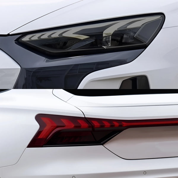 Fits Audi e-tron GT 2022-2026 Full Headlight Taillight Precut Smoked PPF Tint Kit Film Overlay  - Bogar Tech Designs
