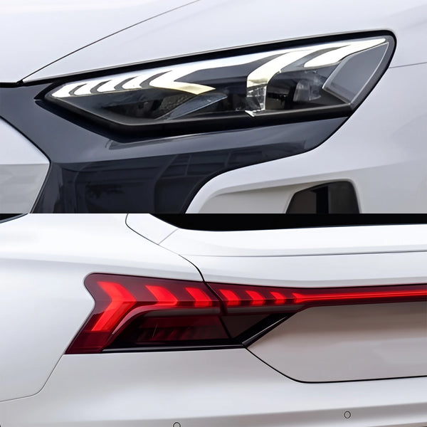 Fits Audi e-tron GT 2022-2026 Full Headlight Taillight Precut Smoked PPF Tint Kit Film Overlay  - Bogar Tech Designs