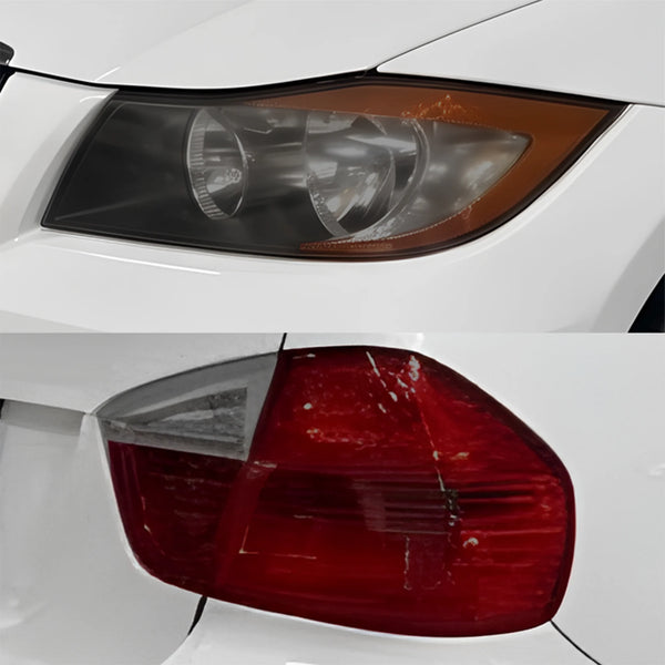 Fits BMW 3 Series 2006-2008 Full Headlight Taillight Precut Smoked PPF Tint Kit Film Overlay  - Bogar Tech Designs