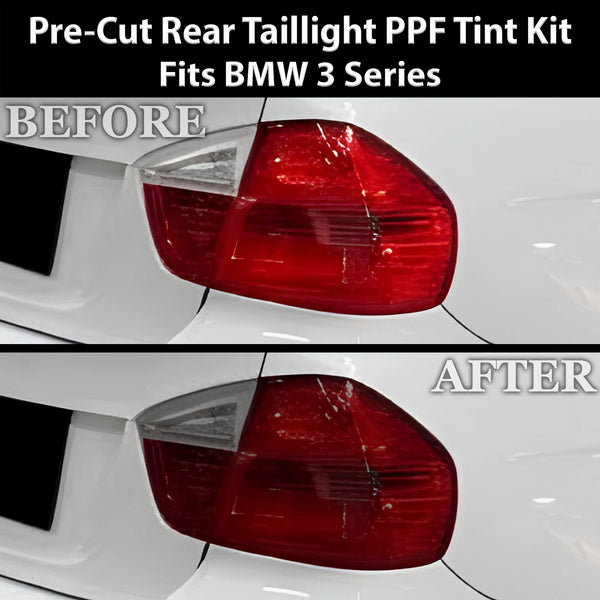 Fits BMW 3 Series 2006-2008 Full Headlight Taillight Precut Smoked PPF Tint Kit Film Overlay  - Bogar Tech Designs