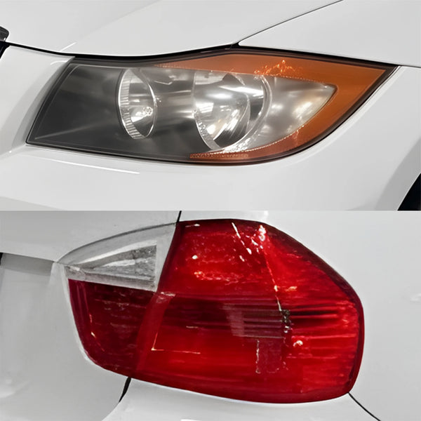 Fits BMW 3 Series 2006-2008 Full Headlight Taillight Precut Smoked PPF Tint Kit Film Overlay  - Bogar Tech Designs