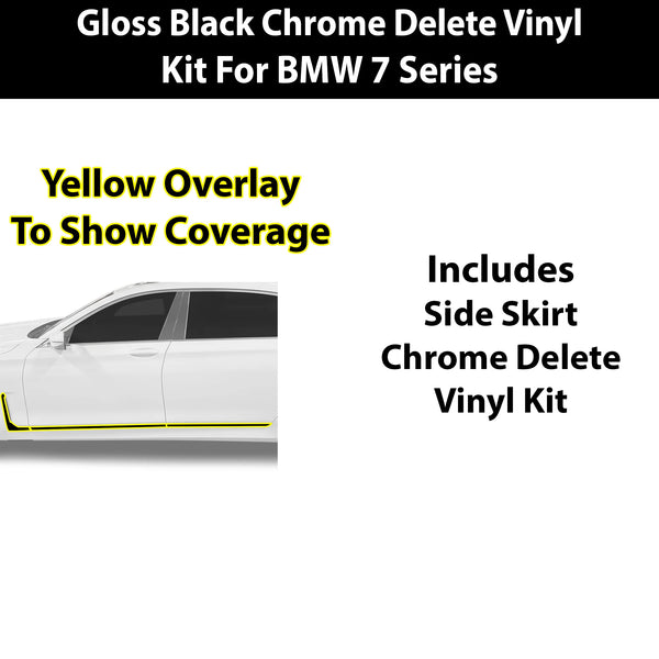 Fits BMW 7 Series 2020-2022 Vinyl Chrome Delete Grille Blackout Decal Stickers Overlay Film - Bogar Tech Designs