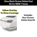 Fits BMW 7 Series 2020-2022 Vinyl Chrome Delete Grille Blackout Decal Stickers Overlay Film - Bogar Tech Designs
