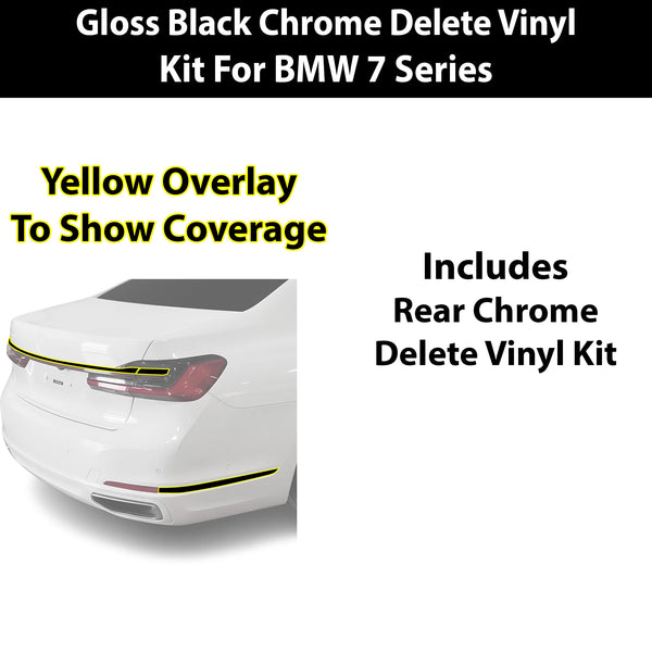 Fits BMW 7 Series 2020-2022 Vinyl Chrome Delete Grille Blackout Decal Stickers Overlay Film - Bogar Tech Designs