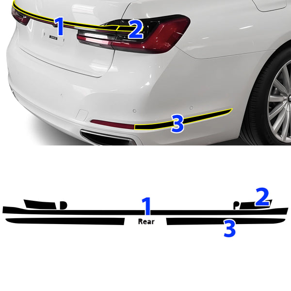 Fits BMW 7 Series 2020-2022 Vinyl Chrome Delete Grille Blackout Decal Stickers Overlay Film - Bogar Tech Designs