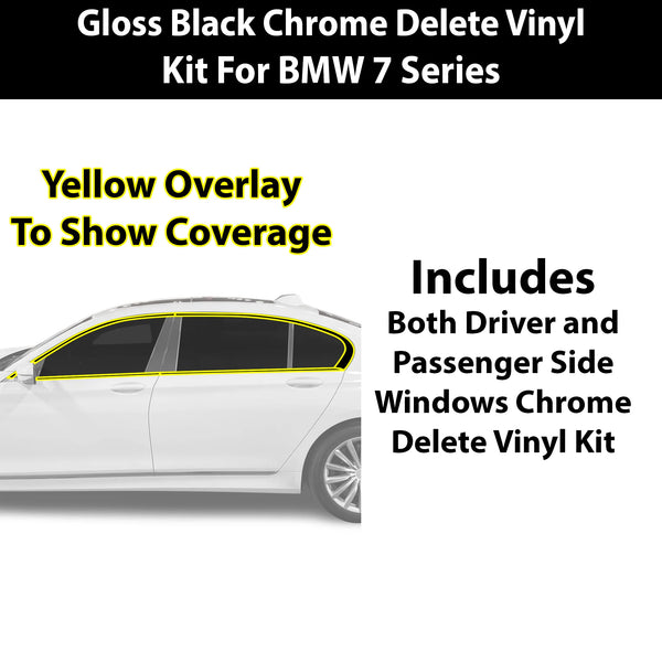 Fits BMW 7 Series 2020-2022 Vinyl Chrome Delete Grille Blackout Decal Stickers Overlay Film - Bogar Tech Designs