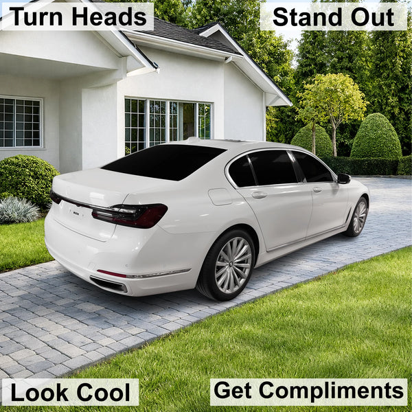 Fits BMW 7 Series 2020-2022 Full Headlight Taillight Precut Smoked PPF Tint Kit Film Overlay  - Bogar Tech Designs