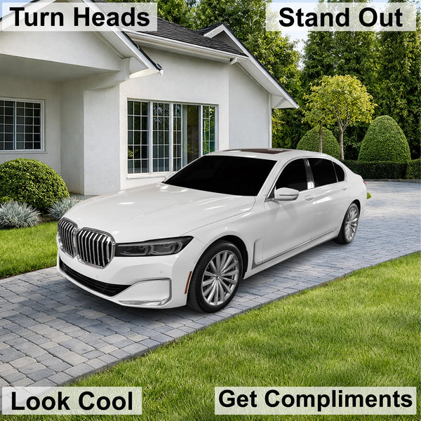 Fits BMW 7 Series 2020-2022 Full Headlight Taillight Precut Smoked PPF Tint Kit Film Overlay  - Bogar Tech Designs