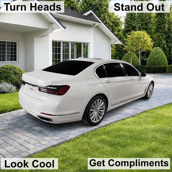 Fits BMW 7 Series 2020-2022 Full Headlight Taillight Precut Smoked PPF Tint Kit Film Overlay  - Bogar Tech Designs