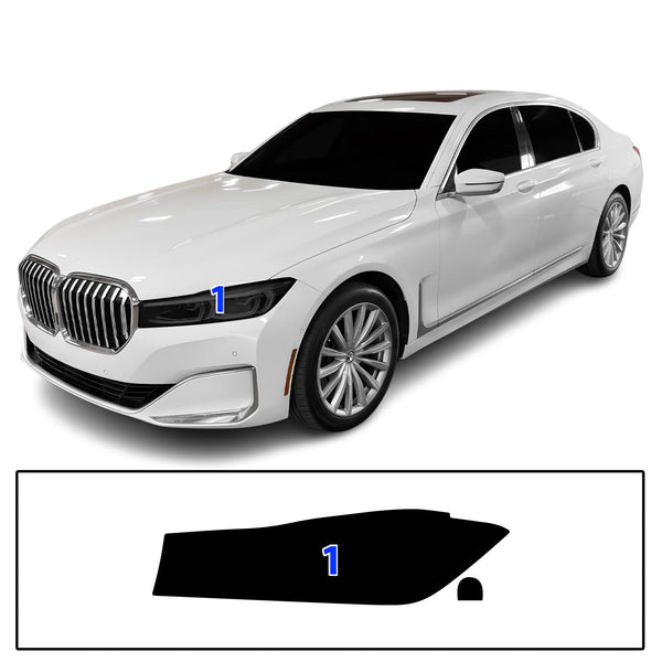 Fits BMW 7 Series 2020-2022 Full Headlight Taillight Precut Smoked PPF Tint Kit Film Overlay  - Bogar Tech Designs