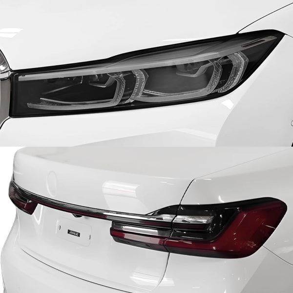 Fits BMW 7 Series 2020-2022 Full Headlight Taillight Precut Smoked PPF Tint Kit Film Overlay  - Bogar Tech Designs