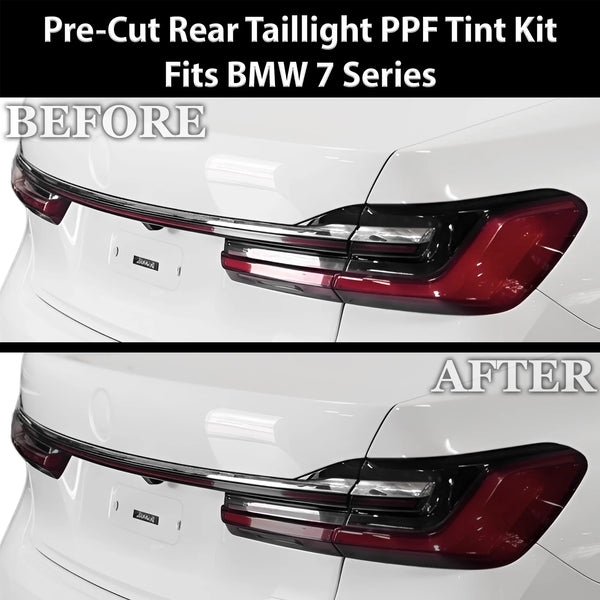 Fits BMW 7 Series 2020-2022 Full Headlight Taillight Precut Smoked PPF Tint Kit Film Overlay  - Bogar Tech Designs