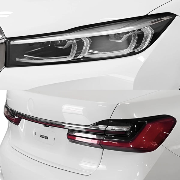 Fits BMW 7 Series 2020-2022 Full Headlight Taillight Precut Smoked PPF Tint Kit Film Overlay  - Bogar Tech Designs