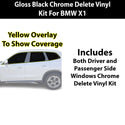 Fits BMW X1 2023-2026 Vinyl Chrome Delete Grille Blackout Decal Stickers Overlay Film - Bogar Tech Designs