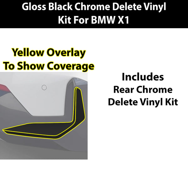 Fits BMW X1 2023-2026 Vinyl Chrome Delete Grille Blackout Decal Stickers Overlay Film - Bogar Tech Designs