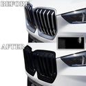 Fits BMW X1 2023-2026 Vinyl Chrome Delete Grille Blackout Decal Stickers Overlay Film - Bogar Tech Designs